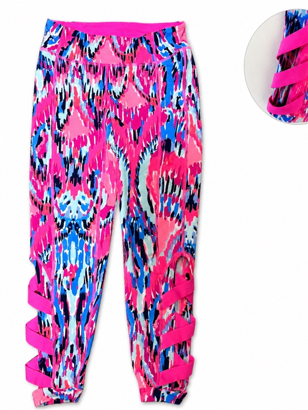 Lilly Pulitzer Luxletic Callie Leggings Free Spirit Pink Multi Size S